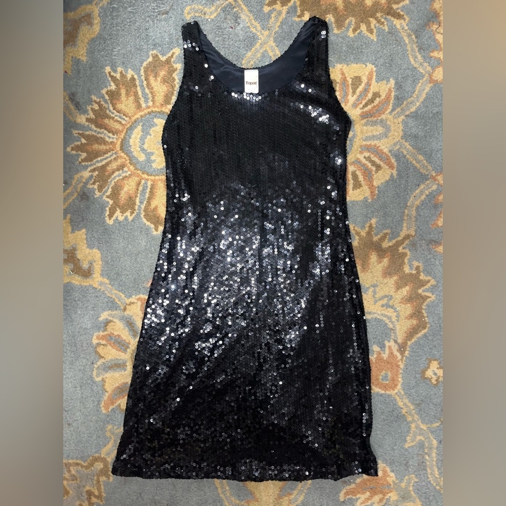 Elegant Black Sequin Dress